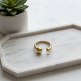 Open Ball Ring - Gold Stainless Steel