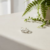 Wavy Styled Ring - Silver Plate