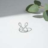 Open X Ring - Grey Stainless Steel