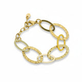 Linked Oval Bracelet - Gold Stainless Steel