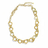 Linked Heart Necklace - Gold Stainless Steel
