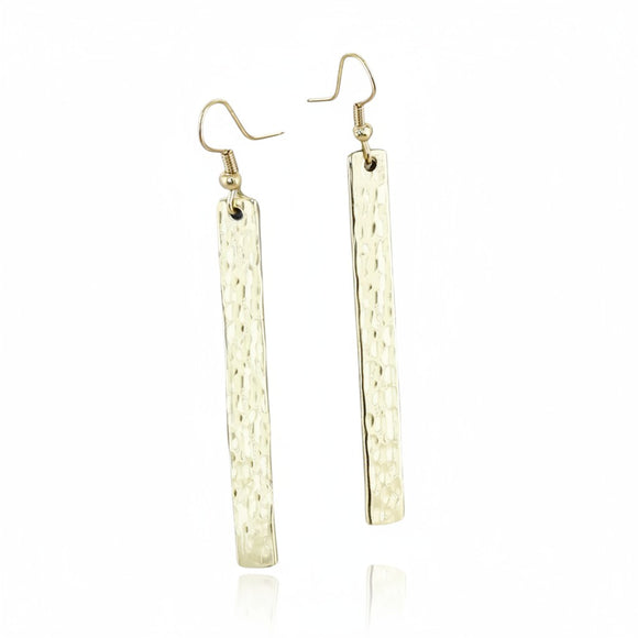 Metal Bar Earring - Gold Colour