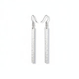 Metal Bar Earring - Silver Colour