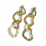 Linked Heart Earrings - Gold Stainless Steel