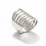 Multi Strand Ring - Grey Stainless Steel