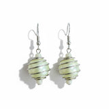 Spiral Wrapped Pearl Bead Earrings