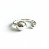 Open Ball Ring - Grey Stainless Steel