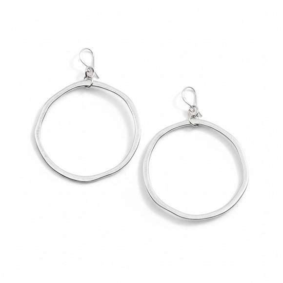Hoop Earrings In Silver Plate