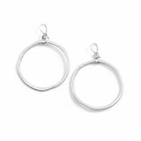 Hoop Earrings In Silver Plate