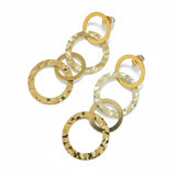 Linked Circle Earrings - Gold Stainless Steel