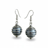 Spiral Wrapped Pearl Bead Earrings