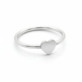 Heart Ring In Silver Plate