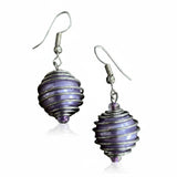 Spiral Wrapped Pearl Bead Earrings