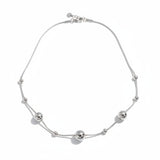 Multi Ball Necklace - Grey Stainless Steel