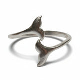 Whale Tail Ring - Silver Plate