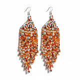 Large Beaded Tassel Earring