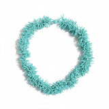 Suzie Blue Canada handcrafted turquoise seed bead urchin necklace with a spiky, sculptural coastal design.
