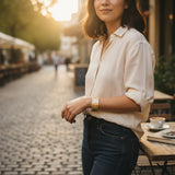 Beaten Stainless Steel Cuff - Gold Stainless Steel