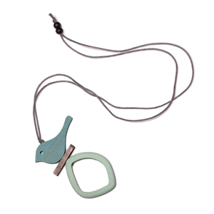 Bird On Hoop Necklace