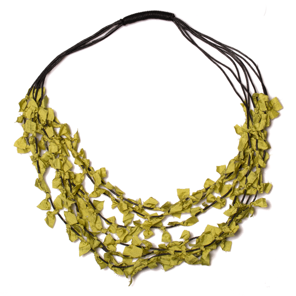 Multi Strand Fabric Necklace
