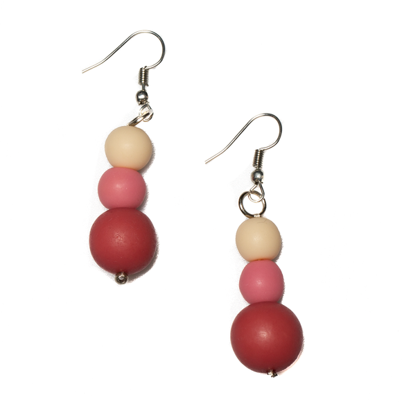 Double Drop Resin Ball Earrings