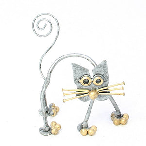 Small Arched Metal Cat