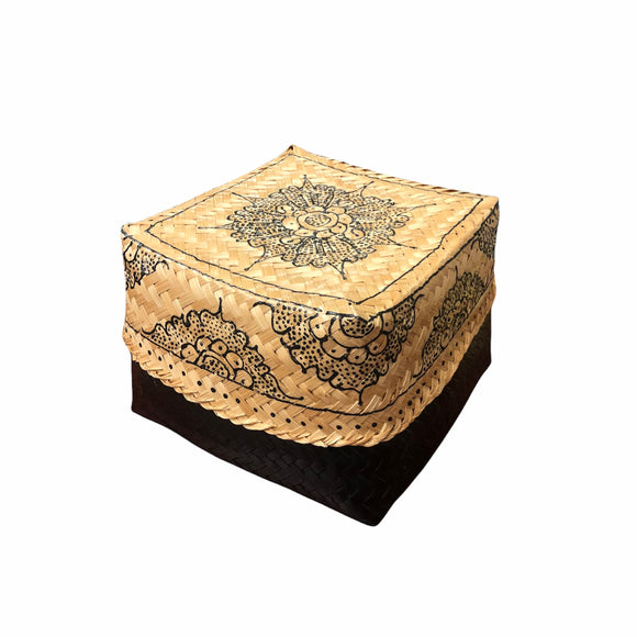 Black Henna Rattan Box