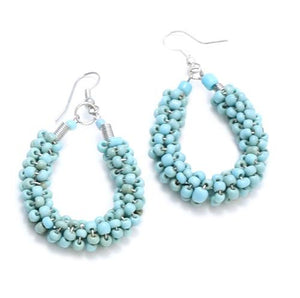 Beaded Loop Earrings - Flamingo Boutique