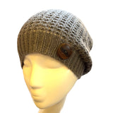 Simple Knit Hat With Button