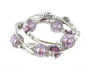 Spiral Wrapped Pearl Bead Bracelet - Flamingo Boutique