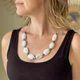 Stone Grey Resin Pebble Necklace