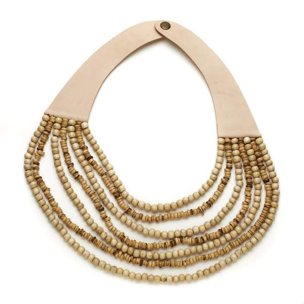 Multi strand wood bead necklace store