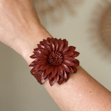 Leather Flower Cuff