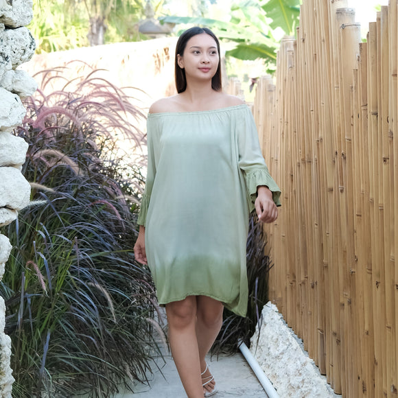 Ombre Gypsy Style Dress/Top - Green Shades