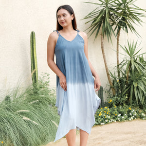 Ombre Handkerchief Dress - Grey