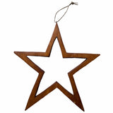 Large Hanging Open Wooden Star