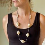 Spotty Long Wooden Ball Necklace