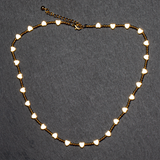 Short Heart Necklace In Gold Plate