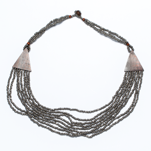 Multi Strand Necklace With Wood Detail