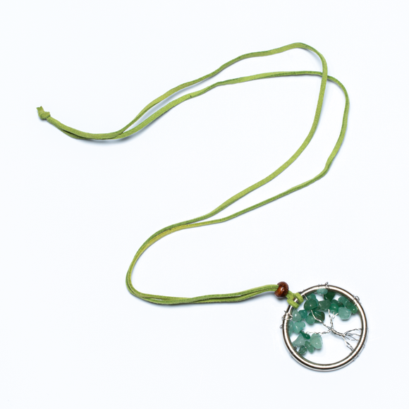 Tree Of Life Necklace With Natural Stone