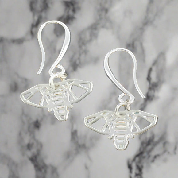 Elephant Charm Earrings In Silver Plate - Flamingo Boutique