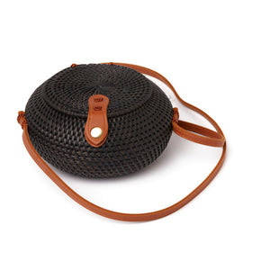 Domed Rattan Cantina Purse