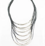 Multi-Strand Cotton & Tube Necklace