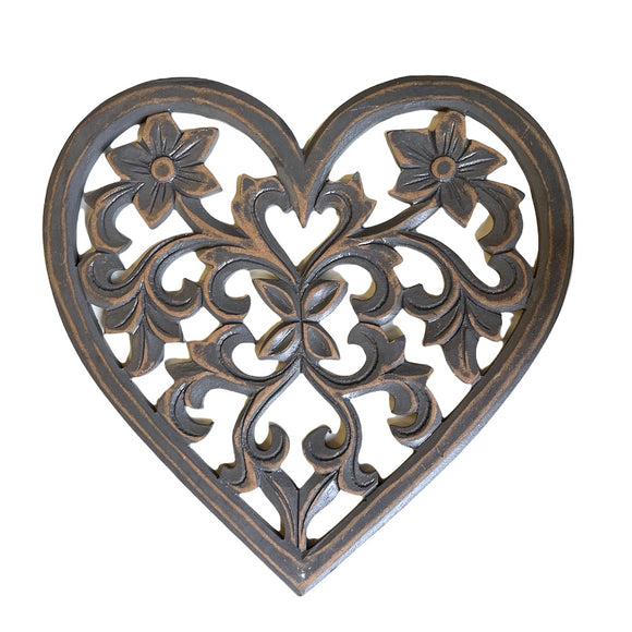 Wooden Carved Heart