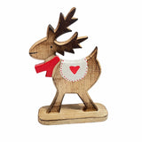 Deer With Red Heart Decoration