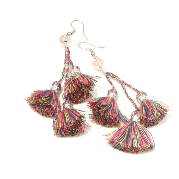 Triple Tassel Earrings