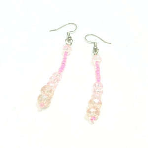 Long Crystal Bead Earrings