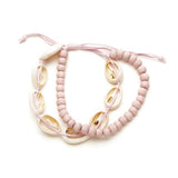 Wooden Bead & Shell Bracelet - Flamingo Boutique