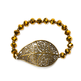 Leaf & Crystal Bracelet