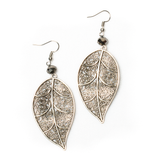 Leaf & Crystal Earrings
